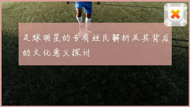 足球明星的专有姓氏解析及其背后的文化意义探讨